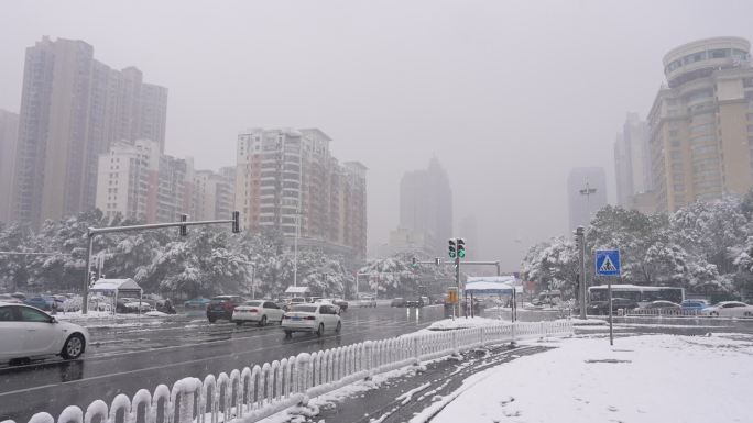 益阳大道雪景 宣传片 fx3 空景