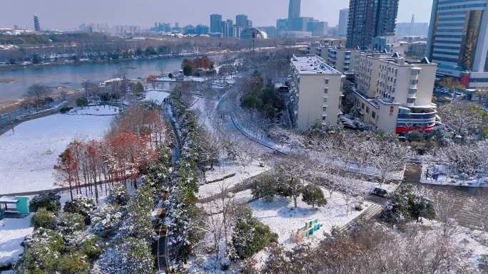 婺江江北少年宫樱花公园航拍