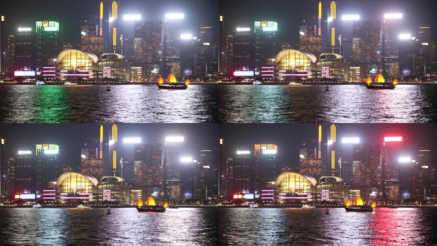 香港维多利亚港之夜