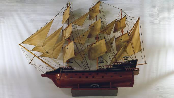 航海帆船模型光影