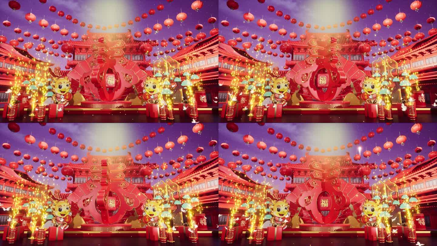 【4K】春节LED大屏背景展台26
