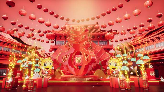【4K】春节LED大屏背景展台24