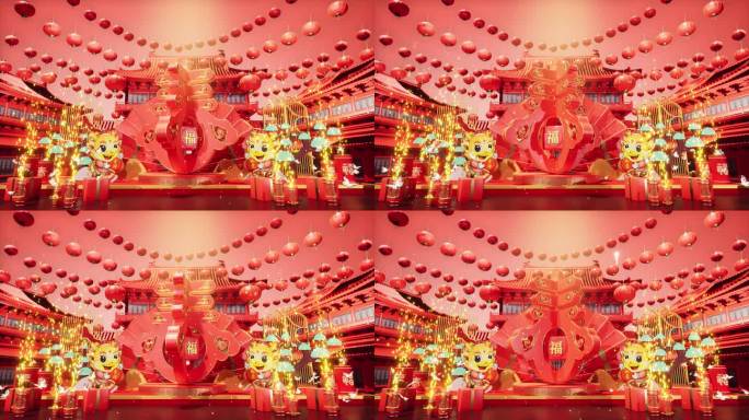 【4K】春节LED大屏背景展台24