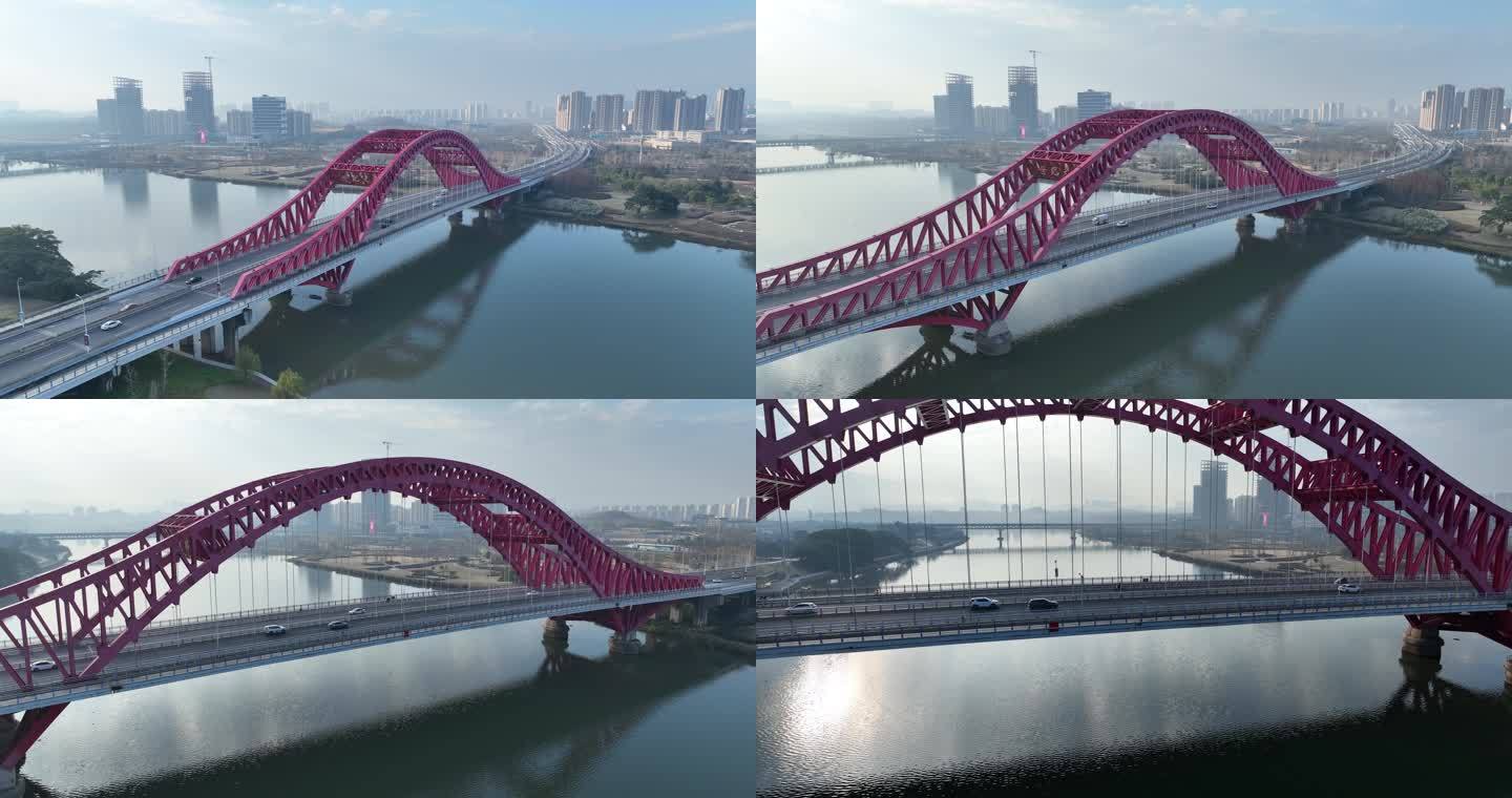 航拍赣州新世纪大桥