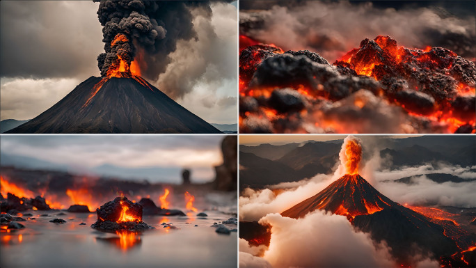 火山喷发 火山岩浆 自然灾害