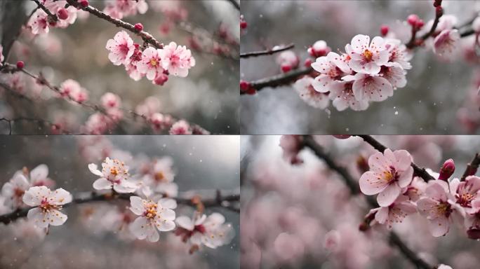 梅花 梅花实拍 梅花特写 雪中梅 花下雪