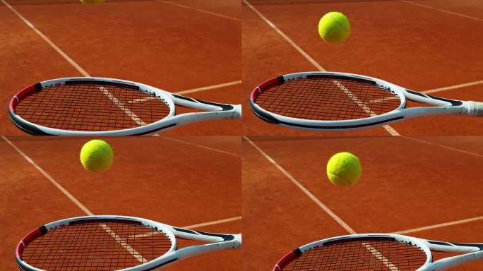 网球击中火箭的超级慢动作镜头