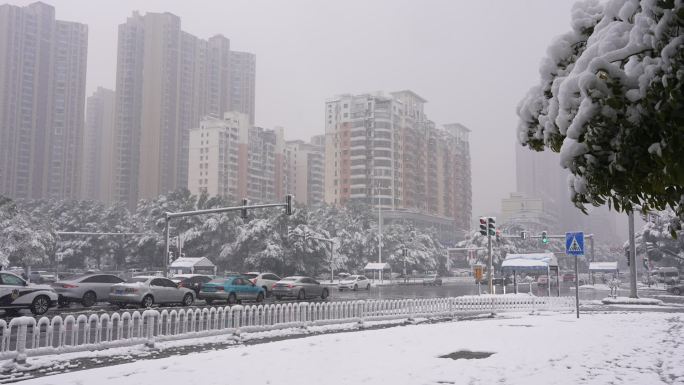 益阳大道雪景 宣传片 fx3 空景