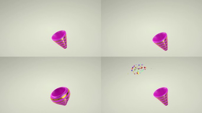 3D礼花喷射三维动画