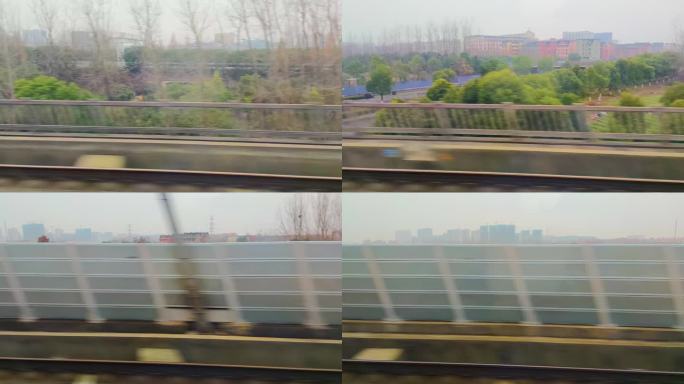 火车旅途窗外的风景视频素材9
