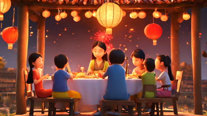 中秋六一儿童节全家团圆 过年中国年61