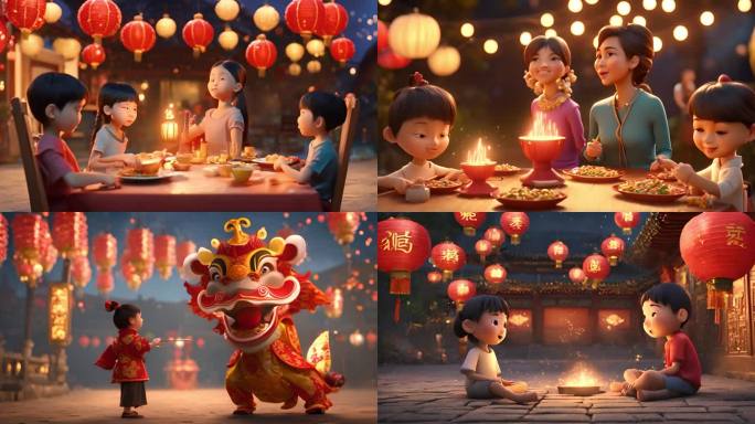 中秋六一儿童节全家团圆 过年中国年61