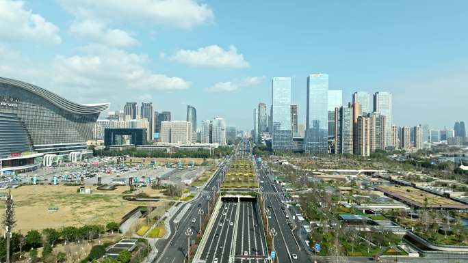 成都高新区市政府环球中心绕城高速天府大道