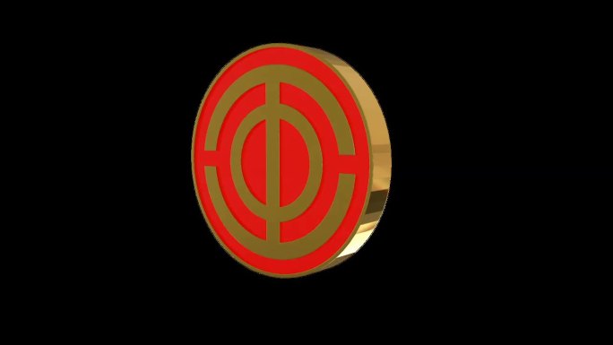 工会徽标透明通道循环