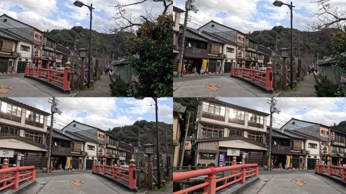 漫步在传统的日本小镇