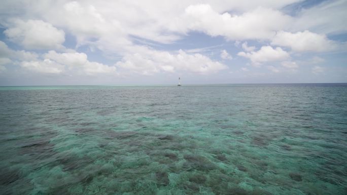 南海西沙北礁珊瑚堡礁灯塔【精品】
