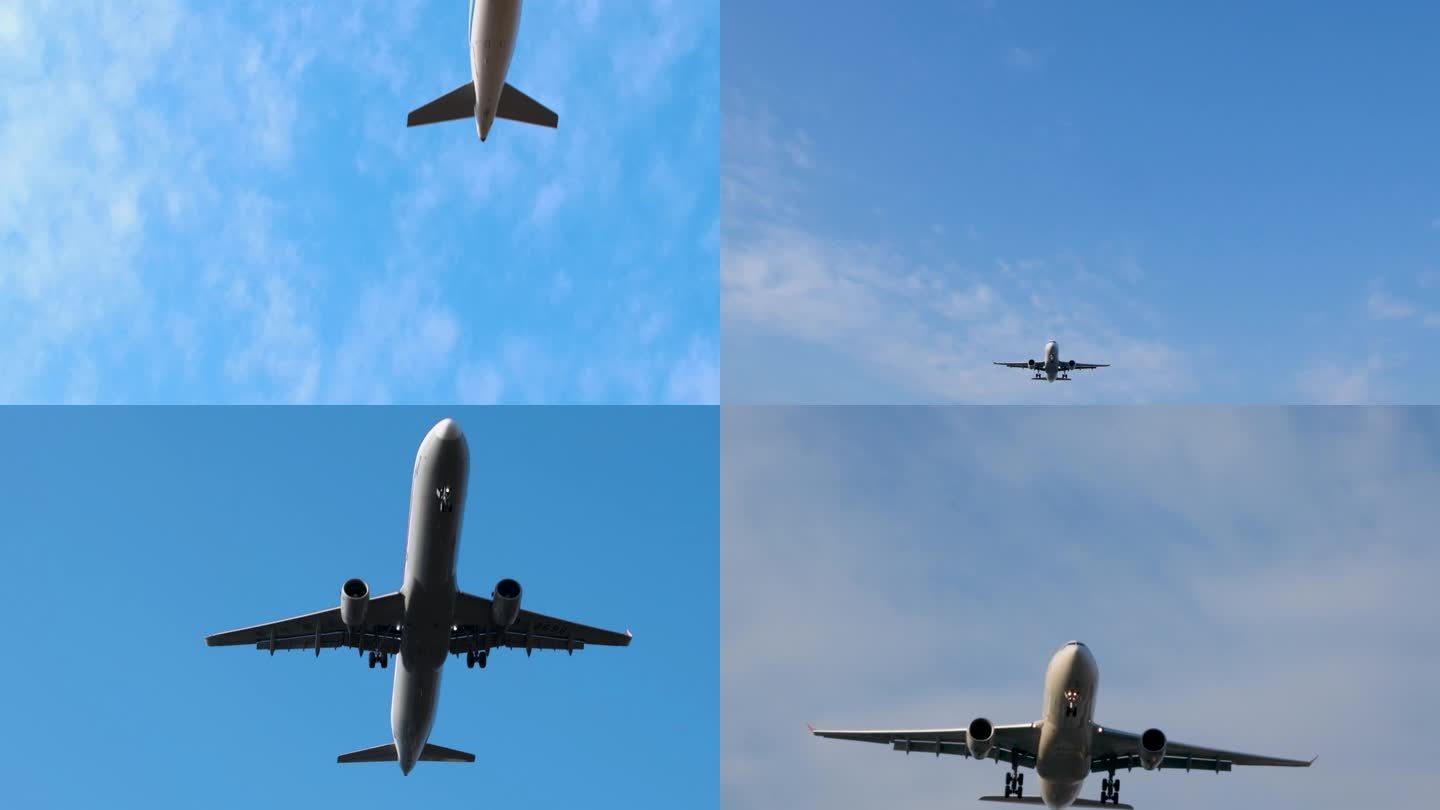 航空公司飞机起降高帧率升格空镜