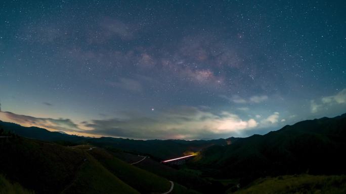 唯美星空震撼银河延时4K