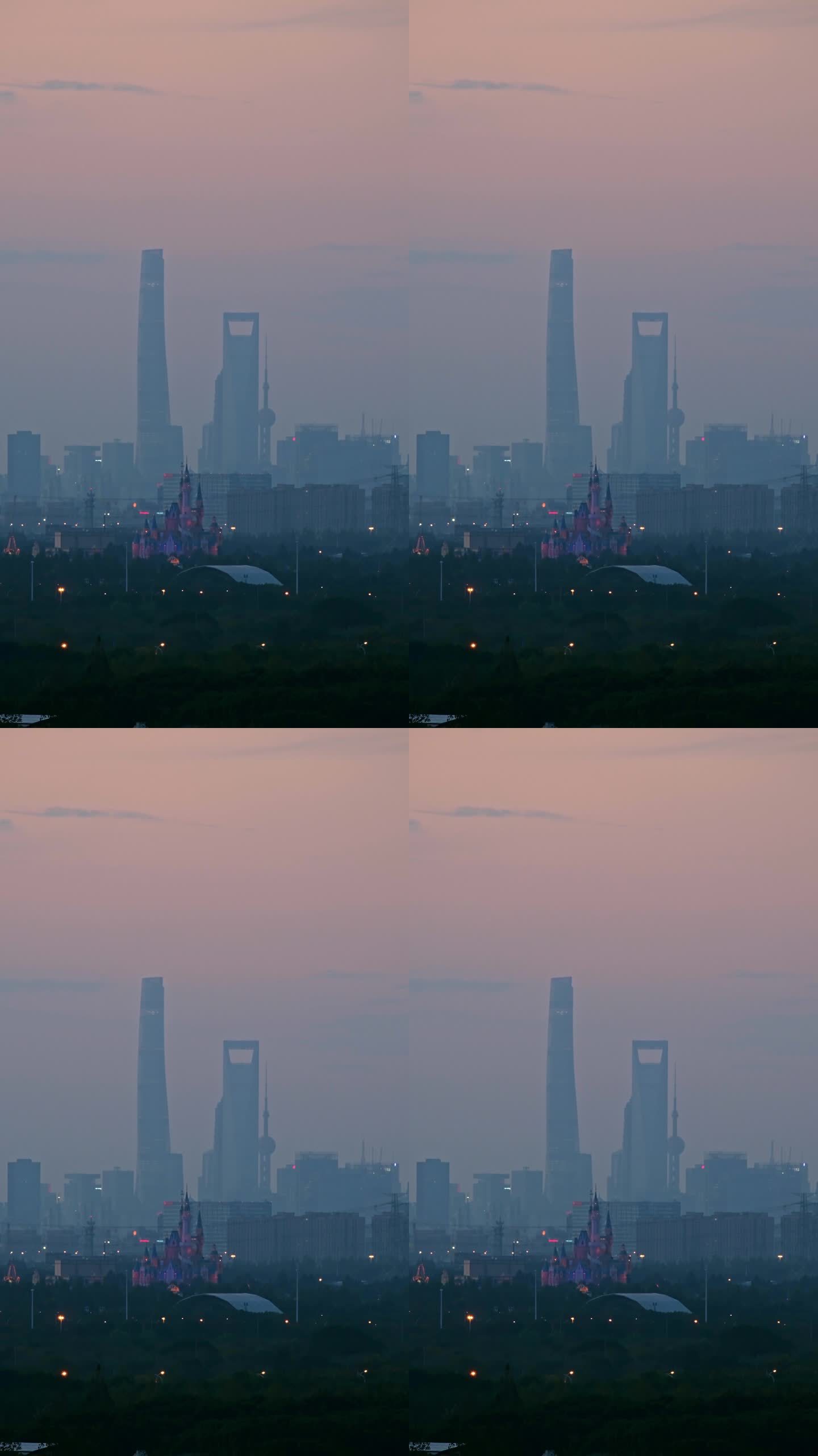 上海 建筑 陆家嘴 灯光 迪士尼