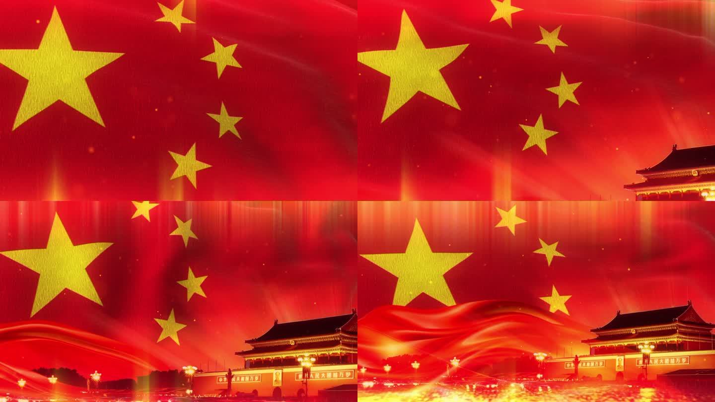 国旗天安门背景