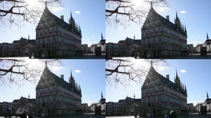 豪达市政厅，全高清视频，南荷兰，荷兰，欧洲