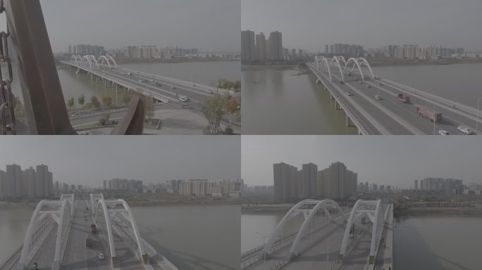 西安 浐灞 大铁猫 航拍 风景 大桥