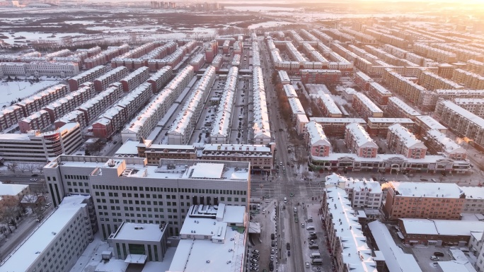 牙克石航拍建筑街景