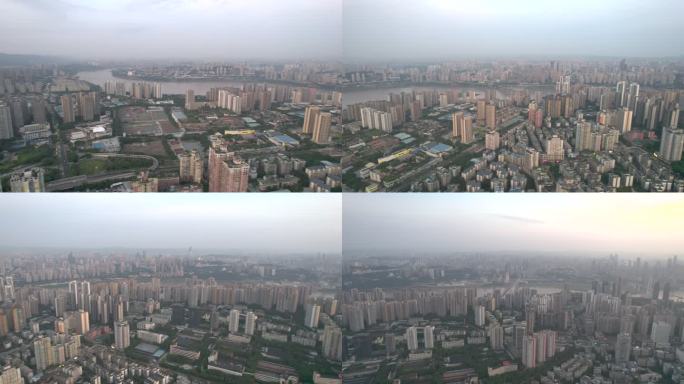 重庆城市建筑群航拍