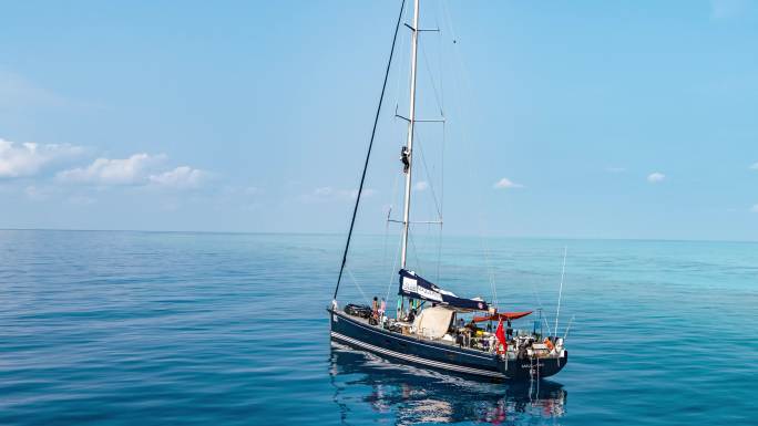 航海爬桅杆中国南海西沙群岛【精品】