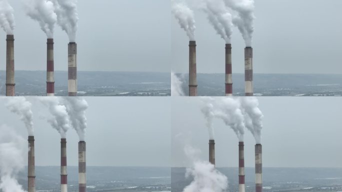 烟囱冒烟-空气污染-环境污染