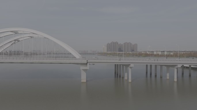 西安 浐灞 大铁猫 航拍 风景 大桥