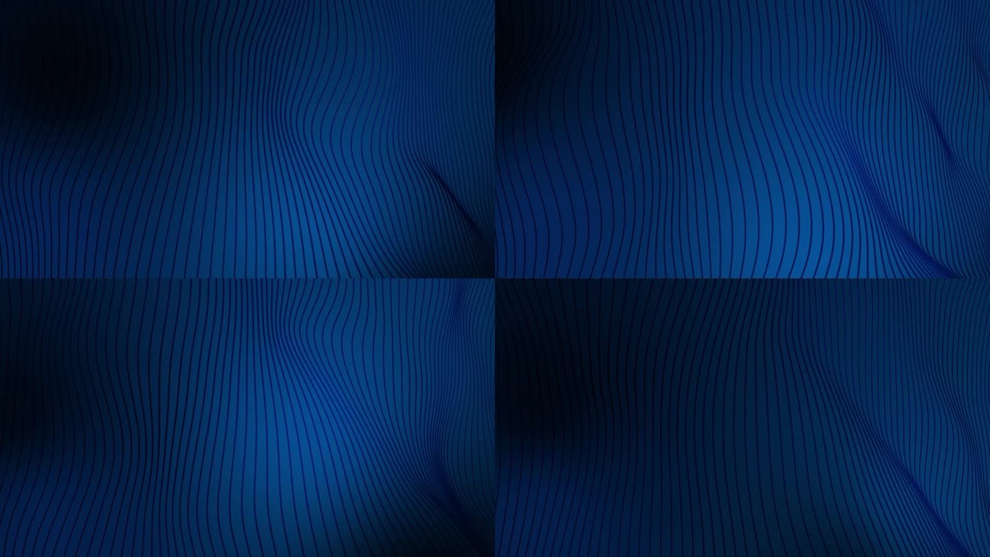 3D皇家蓝色慢动作条形线在黑暗的背景