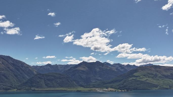 延时航拍新西兰格林诺奇河岸自然美景