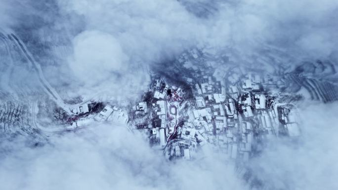 莱芜 卧云铺 云层下的村落 穿越云层