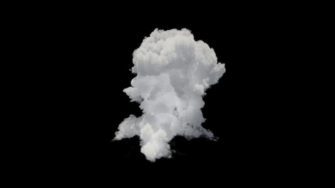 云积雨云动画概念。三维渲染