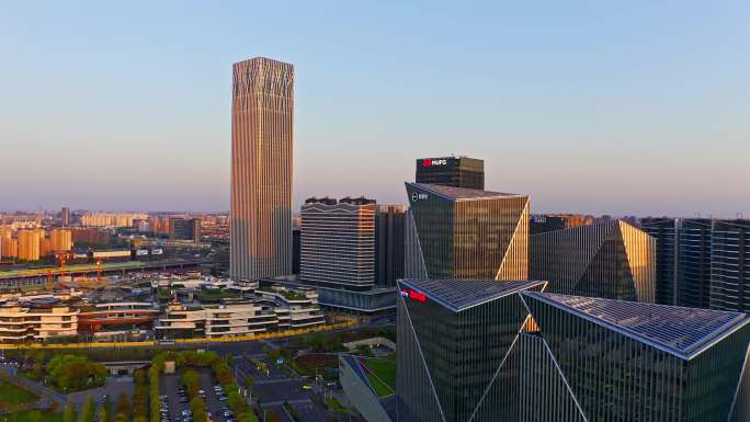 上海 前滩 建筑 夜景 内透 商务楼