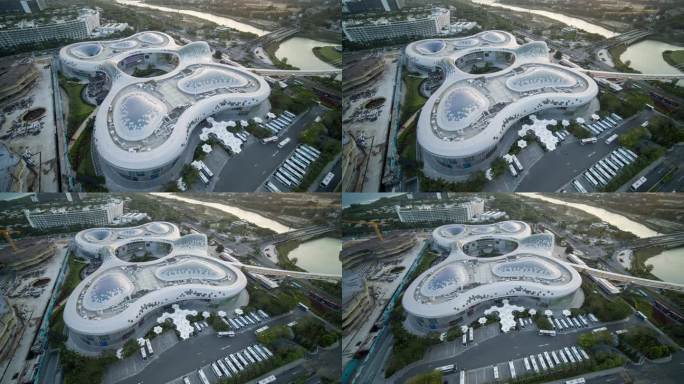 三亚海棠湾免税城改造建设日落【精品】