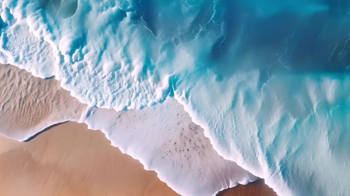 海滩沙滩海浪海边海水