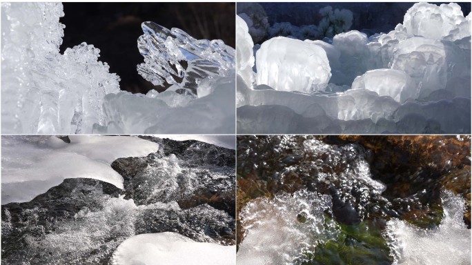 立春冰雪融化水滴河流自然诗意风景春回大地