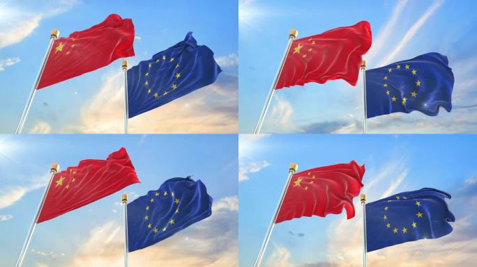 4K国旗和欧盟旗