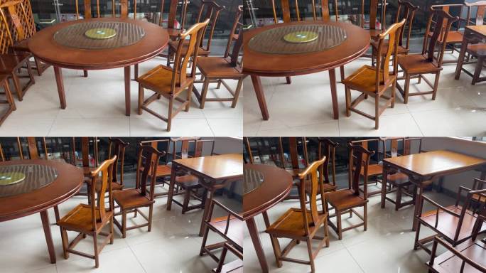 4K原创 红木餐桌餐椅