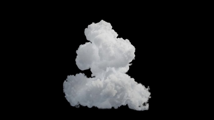 云积雨云动画概念。三维渲染