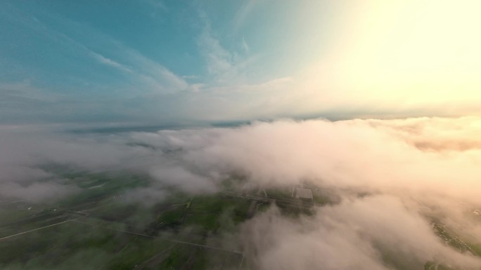 飞机视角下的云层