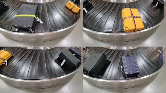 机场的旋转行李传送带。