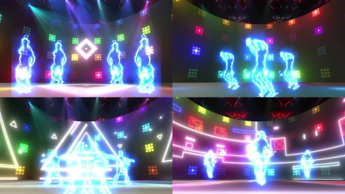 《哈尼宝贝》动感灯光弧形舞台舞蹈背景