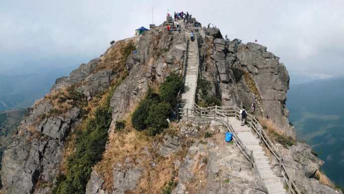 多角度东莞银屏山银瓶山航拍4K