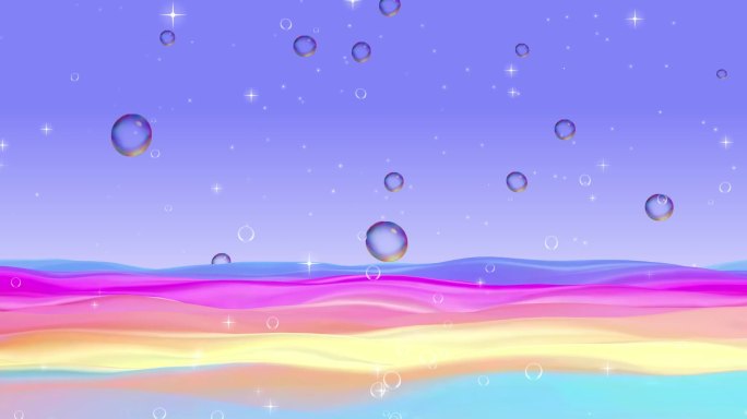 宽屏-卡通炫彩海洋泡泡