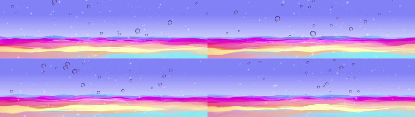 宽屏-卡通炫彩海洋泡泡