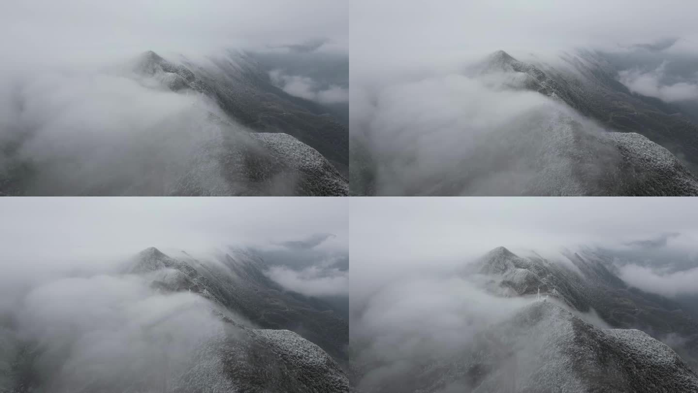 万里冰封 大山云海雾凇通用空镜