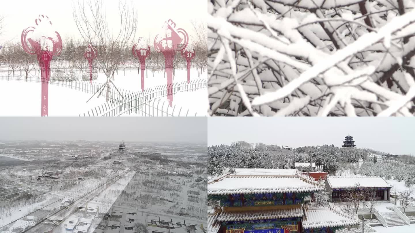 淄博周村文昌湖雪景